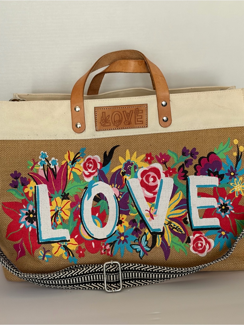 Brighton La Vie En Rose Tote Bag - Canvas - Love - Colorful Flowers